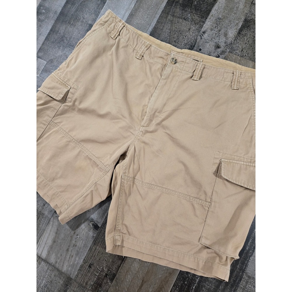 Vintage Polo Ralph Lauren Men's Khaki 42 Utility Cargo Shorts Cotton Twill Chino